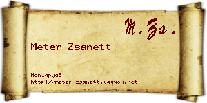 Meter Zsanett névjegykártya